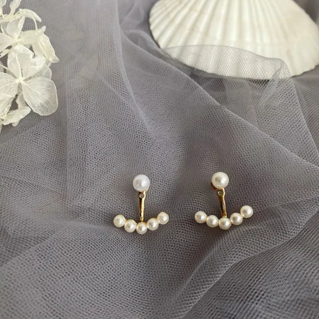 Vintage Chic Pearl Earrings, Rose Gold