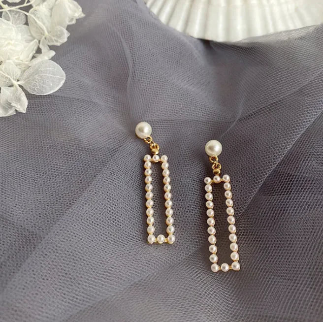 Vintage Chic Pearl Earrings, Rose Gold