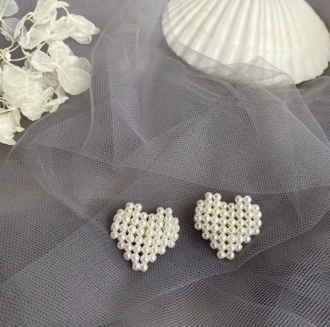 Vintage Chic Pearl Earrings, Rose Gold