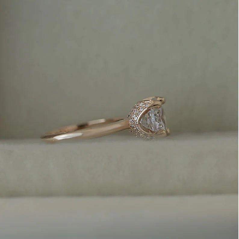 Zirconia Ring, Elegant Design, Silver-Tone Plated