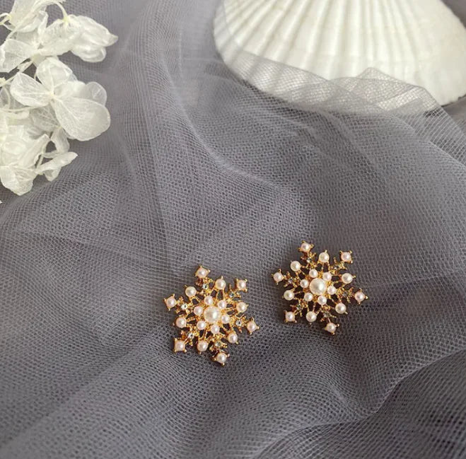 Vintage Chic Pearl Earrings, Rose Gold