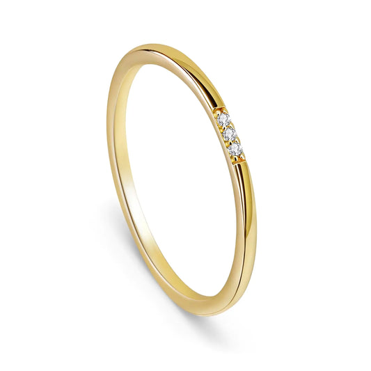 Thin Band Ring, 14K Gold-Tone Plated, Minimalist Design
